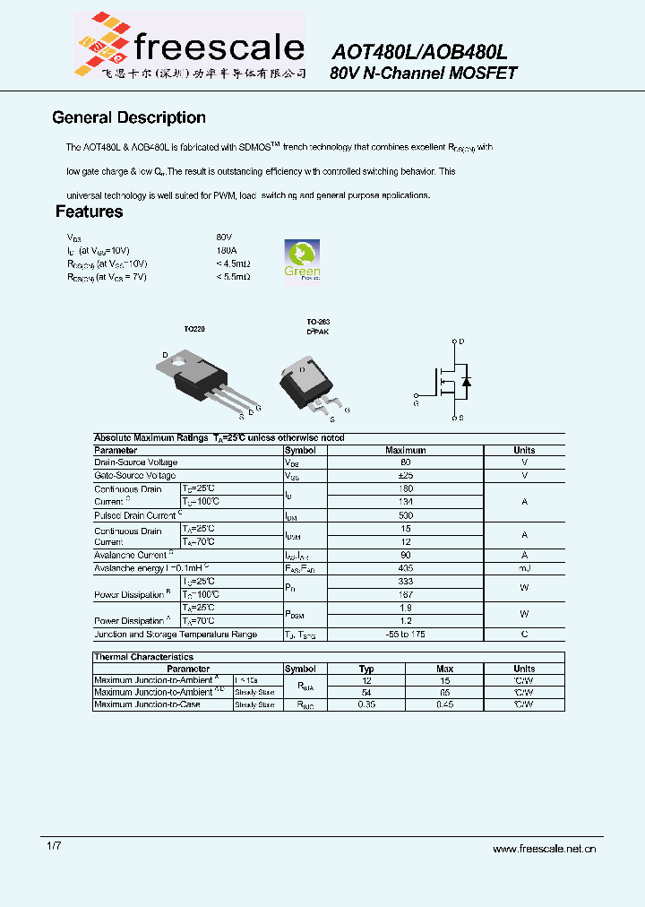 AOT480L_6060912.PDF Datasheet