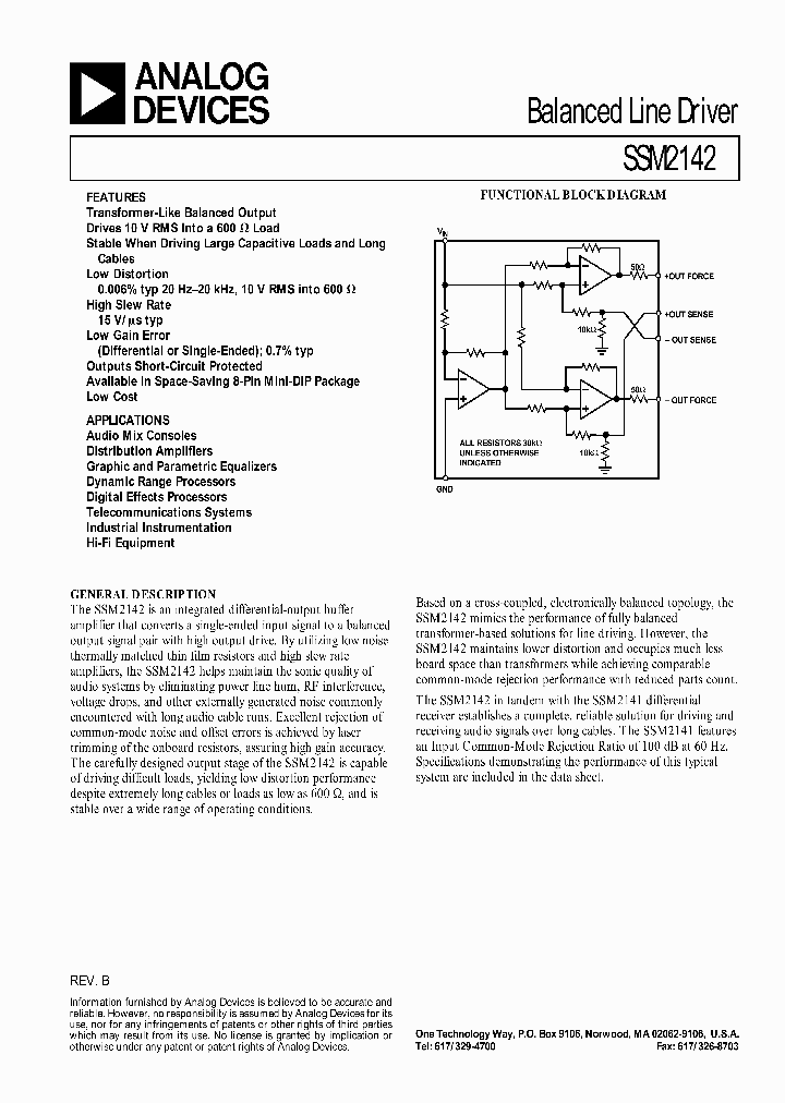 SSM2142P_6064193.PDF Datasheet