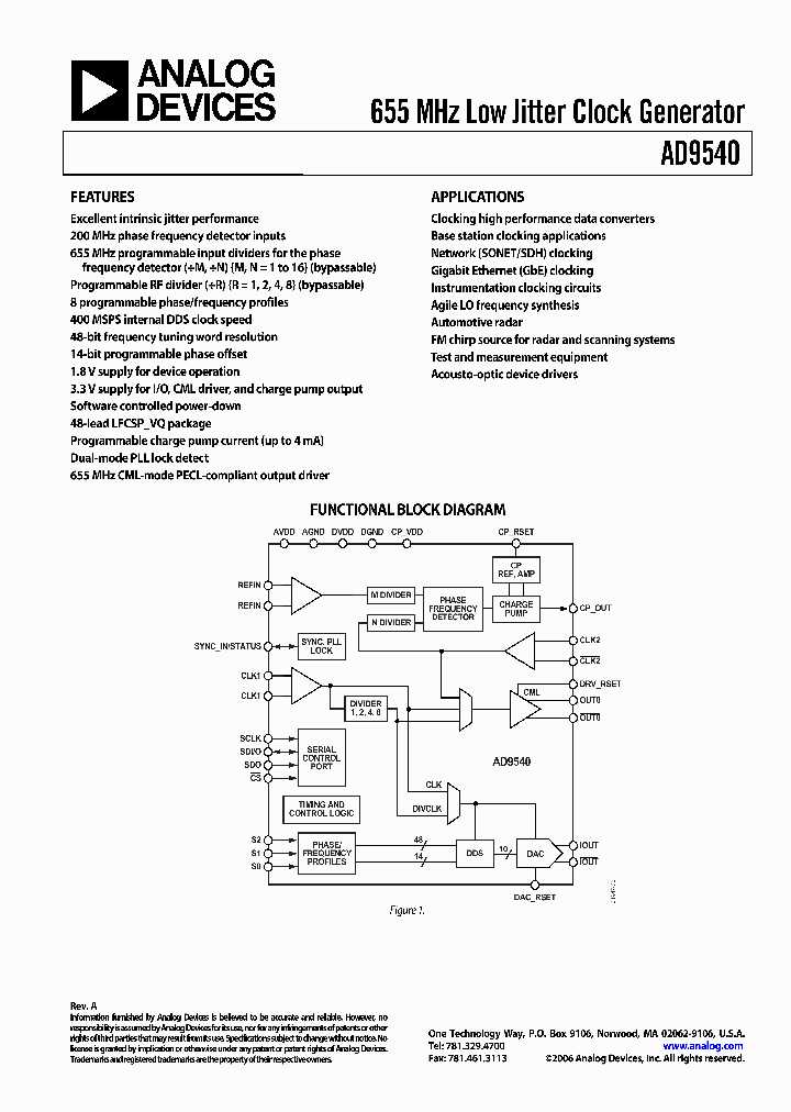 AD9540BCPZ_6061629.PDF Datasheet