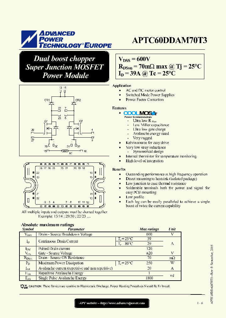 APTC60DDAM70T3_6070165.PDF Datasheet