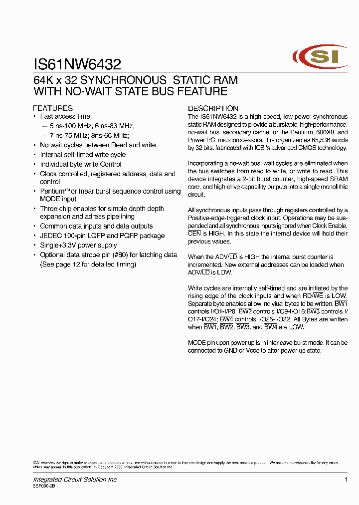 IS61NW6432-6TQ_6073018.PDF Datasheet