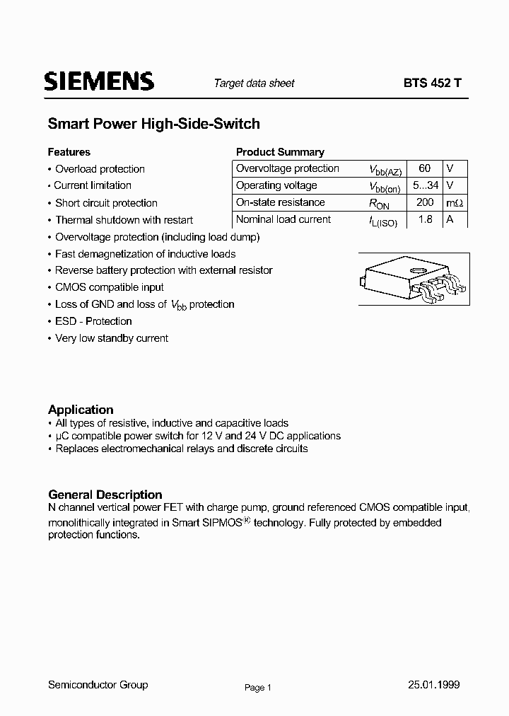BTS452T_6079870.PDF Datasheet