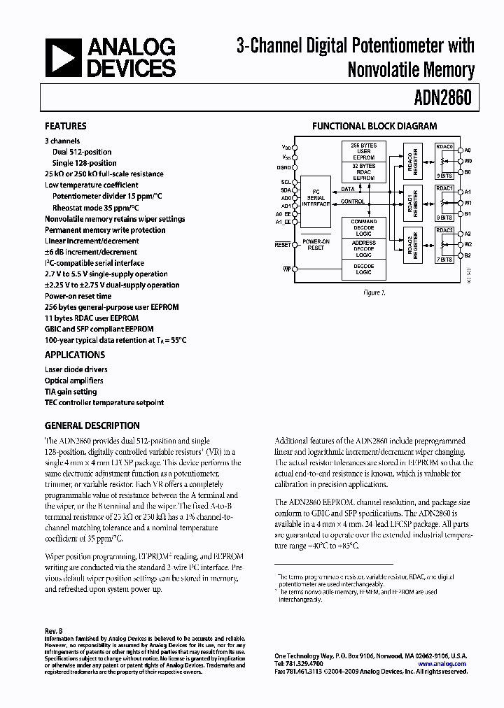 ADN2860ACPZ25-RL7_6081453.PDF Datasheet