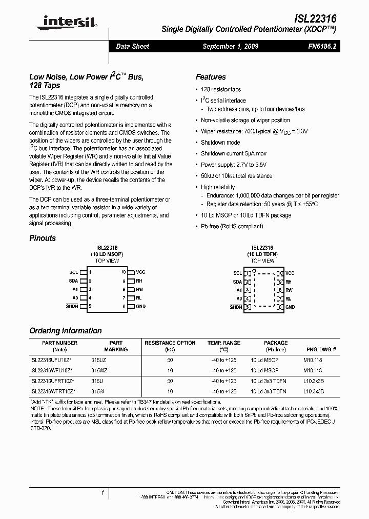 ISL22316UFU10Z_6080426.PDF Datasheet