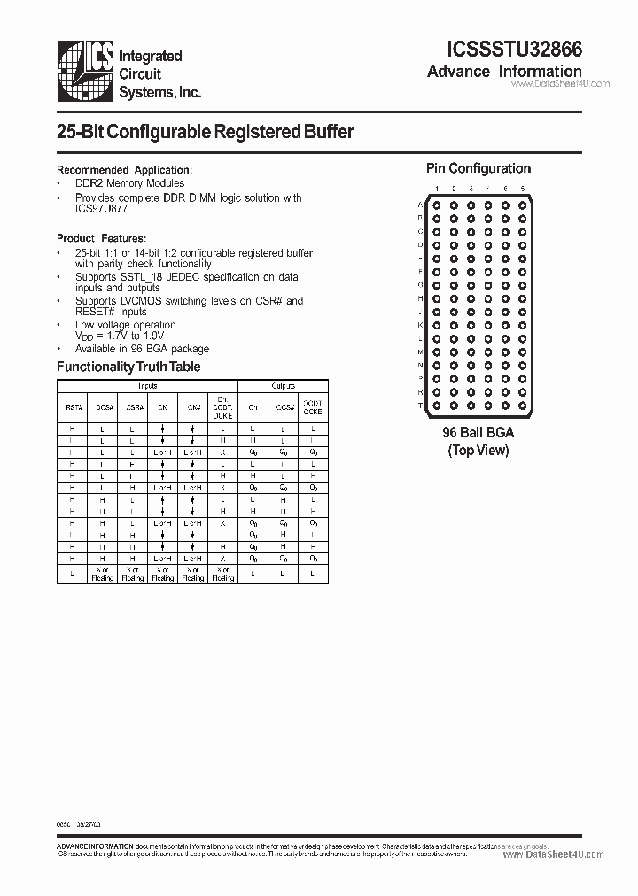ICSSSTU32866_6085071.PDF Datasheet