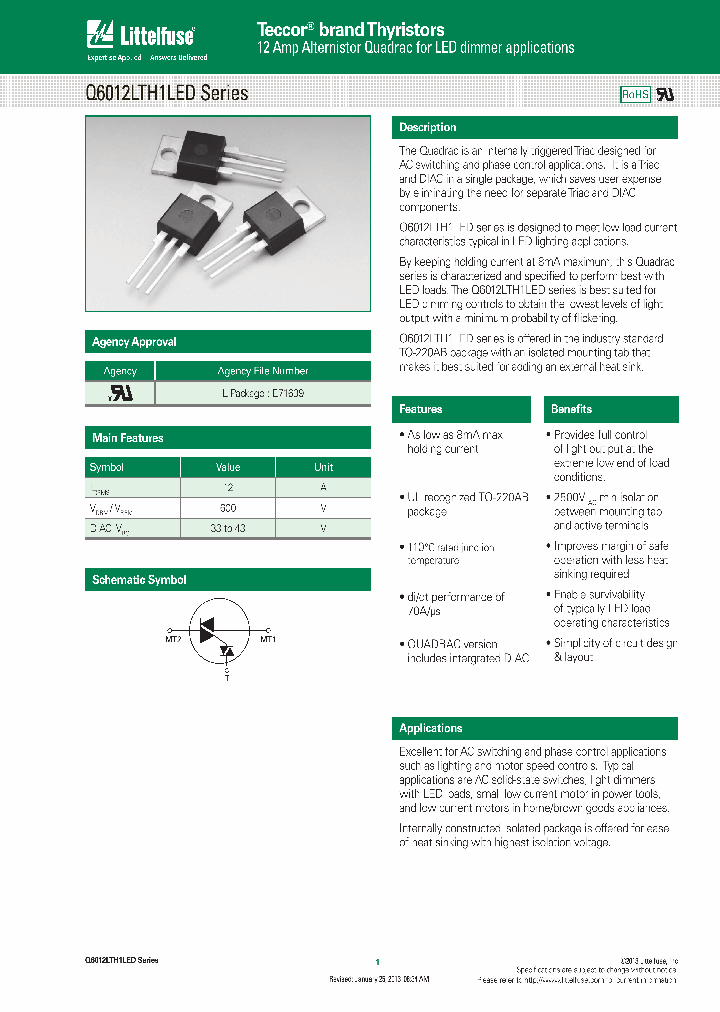 Q6012LTH1LEDTP_6085719.PDF Datasheet
