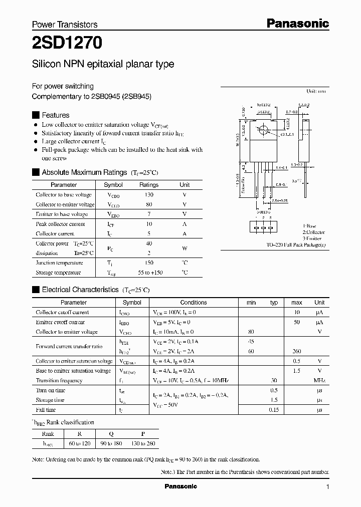 2SD1270P_6084821.PDF Datasheet