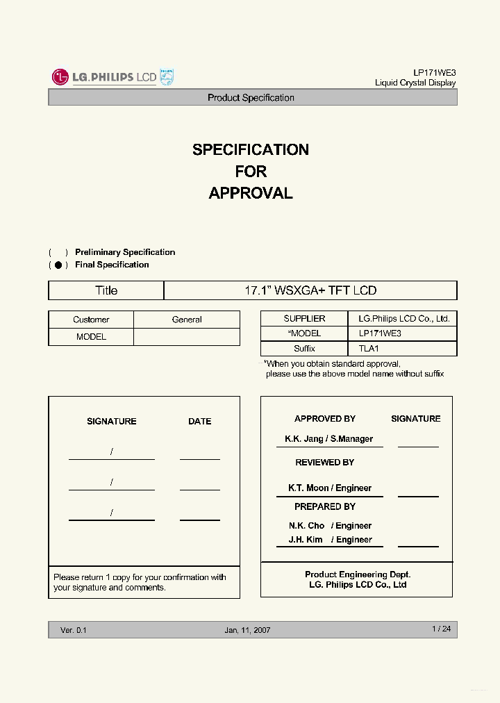 LP171WE3-TLA1_6102463.PDF Datasheet