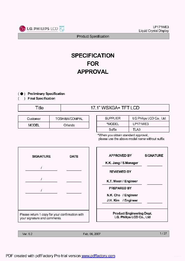 LP171WE3-TLA3_6102464.PDF Datasheet