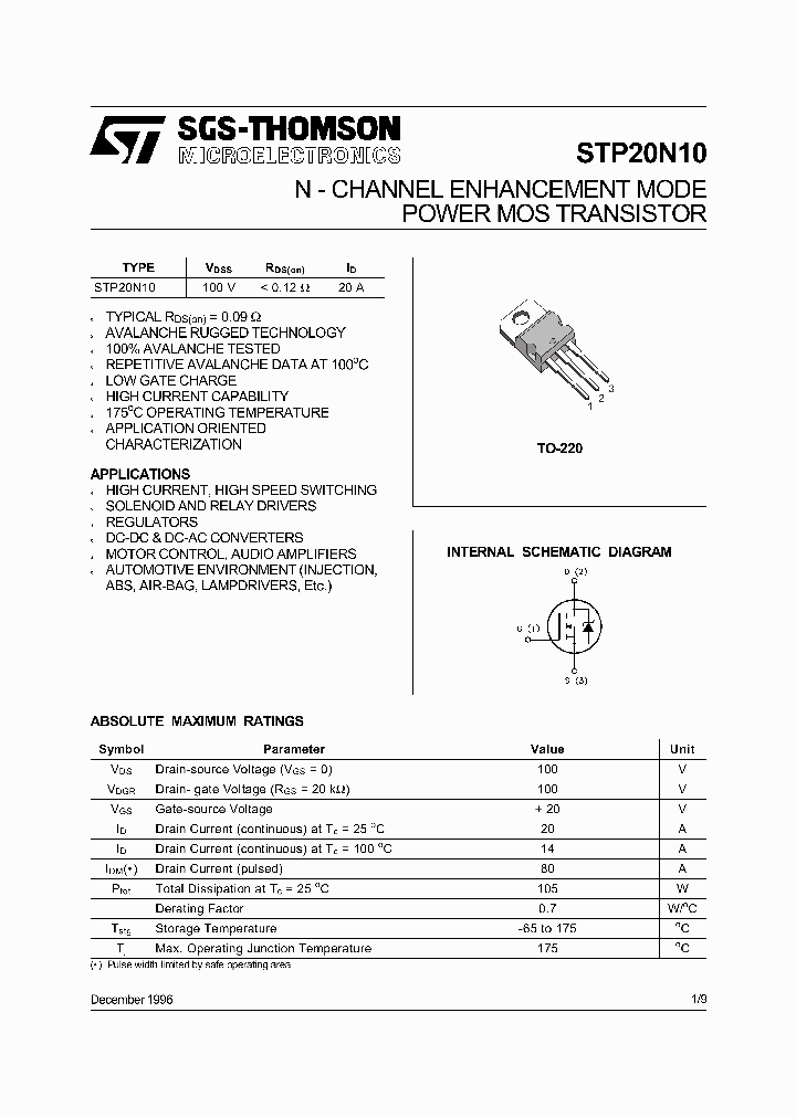 STP20N10FI_6102941.PDF Datasheet