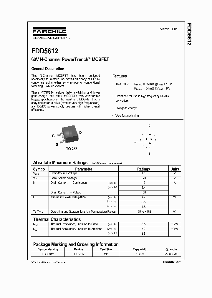 FDD5612NL_6109533.PDF Datasheet