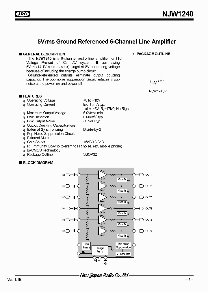 NJW1240_6121138.PDF Datasheet