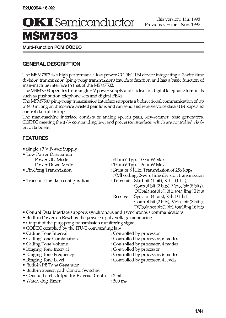 MSM7503_6119081.PDF Datasheet