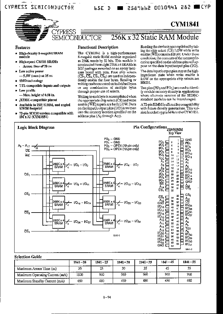 CYM1841PZ-35C_6125392.PDF Datasheet