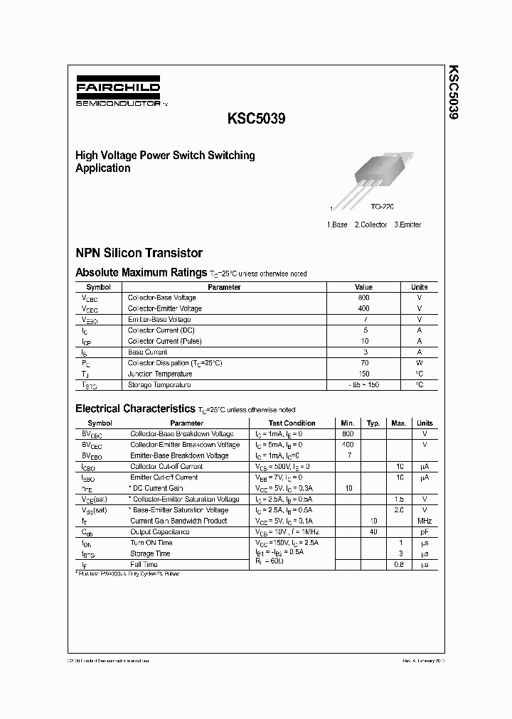 KSC5039H2TU_6125664.PDF Datasheet