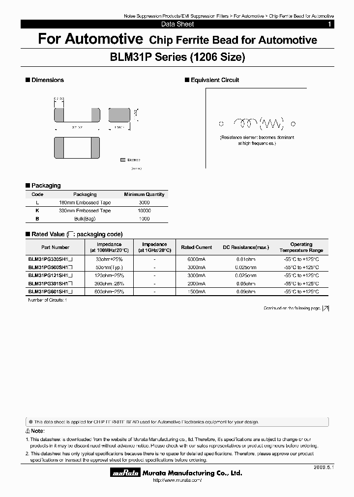 BLM31PG121SH1L_6126026.PDF Datasheet