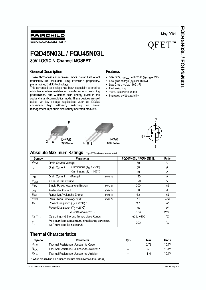 FQU45N03L_6126996.PDF Datasheet