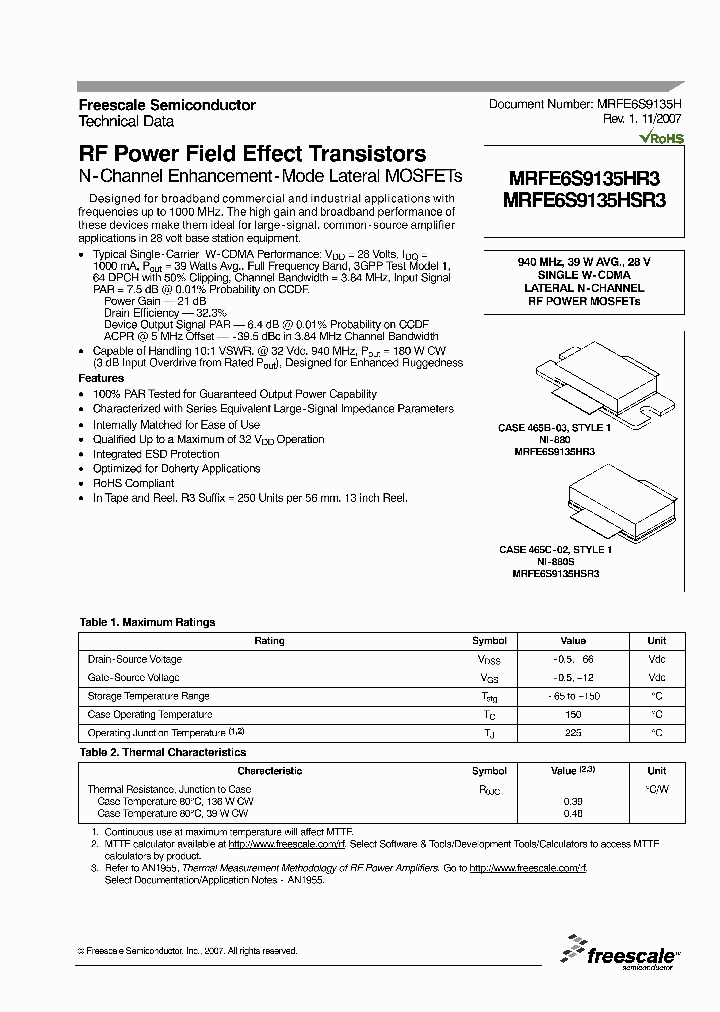 MRFE6S9135HR3_6129717.PDF Datasheet