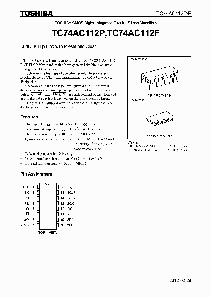 TC74AC112F12_6133603.PDF Datasheet
