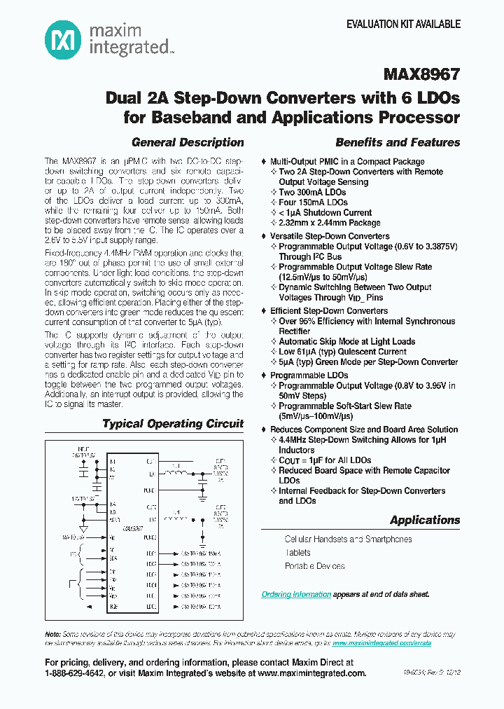 MAX8967EWVT_6133642.PDF Datasheet