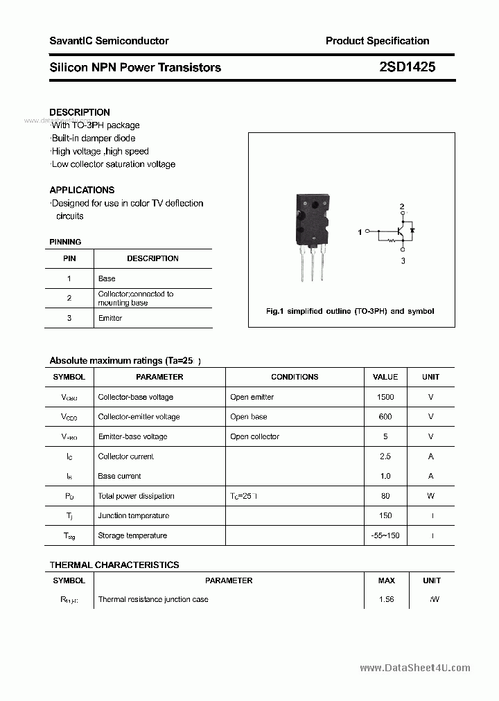 2SD1425_6140904.PDF Datasheet