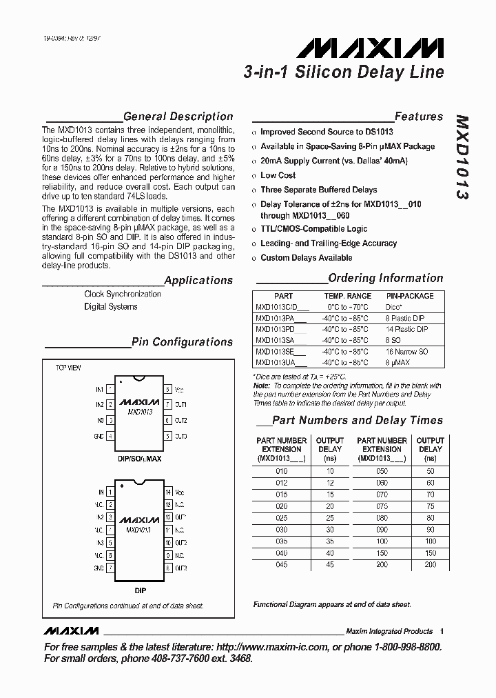 MXD1013SA150_6144834.PDF Datasheet
