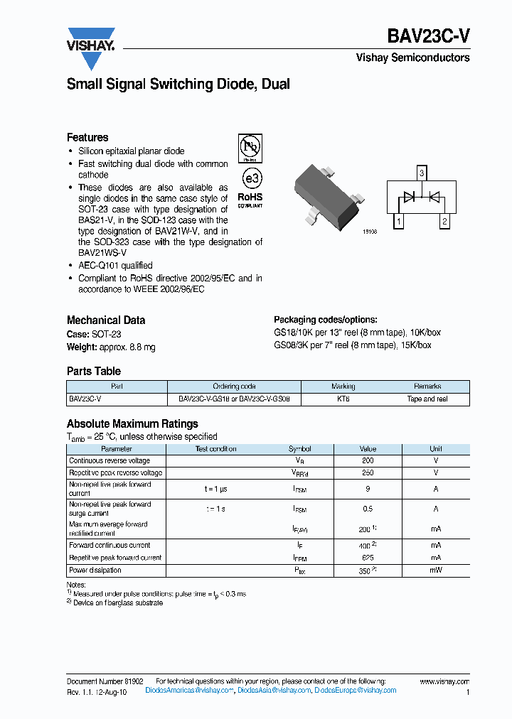 BAV23C-V_6166738.PDF Datasheet