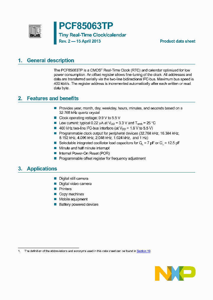 PCF85063TP_6168227.PDF Datasheet