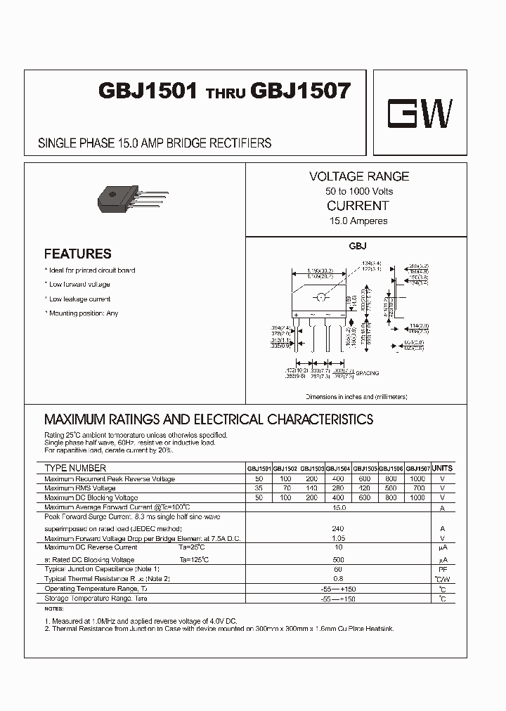 GBJ1501_6184335.PDF Datasheet