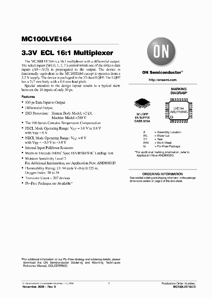 MC100LVE164FAG_6187013.PDF Datasheet