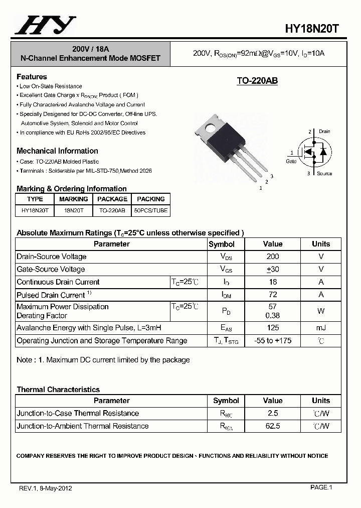 HY18N20T_6195320.PDF Datasheet
