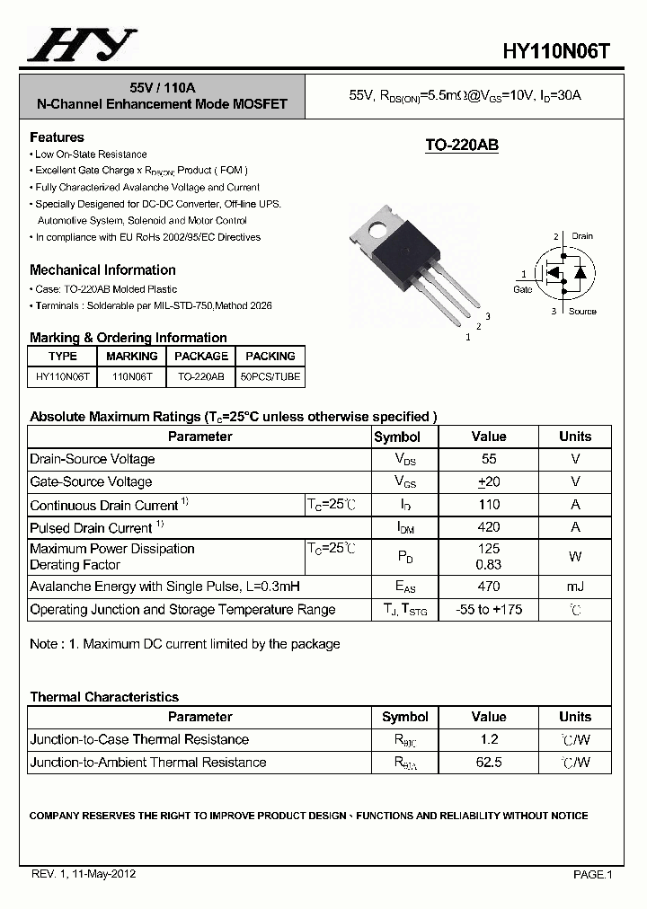 HY110N06T_6195312.PDF Datasheet