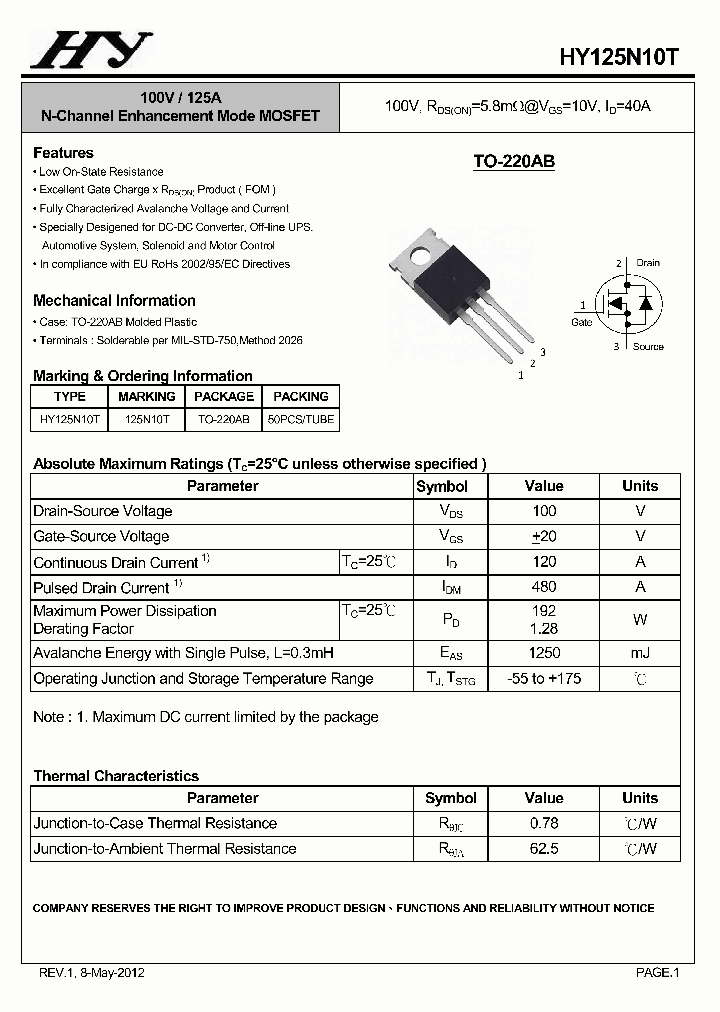 HY125N10T_6195313.PDF Datasheet
