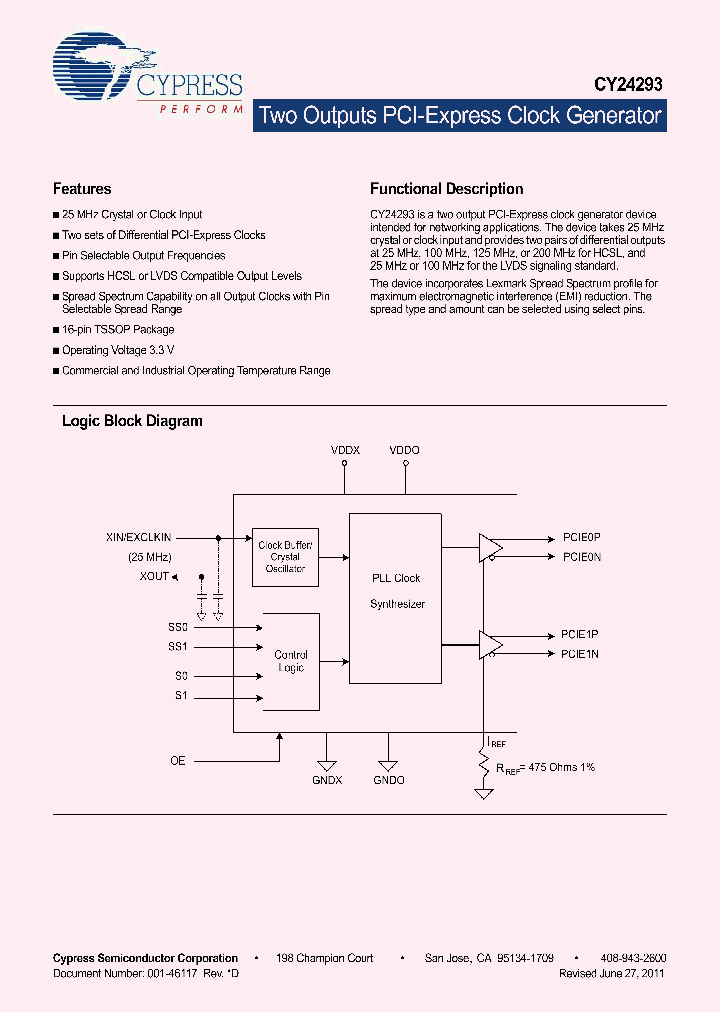 CY24293ZXI_6194493.PDF Datasheet