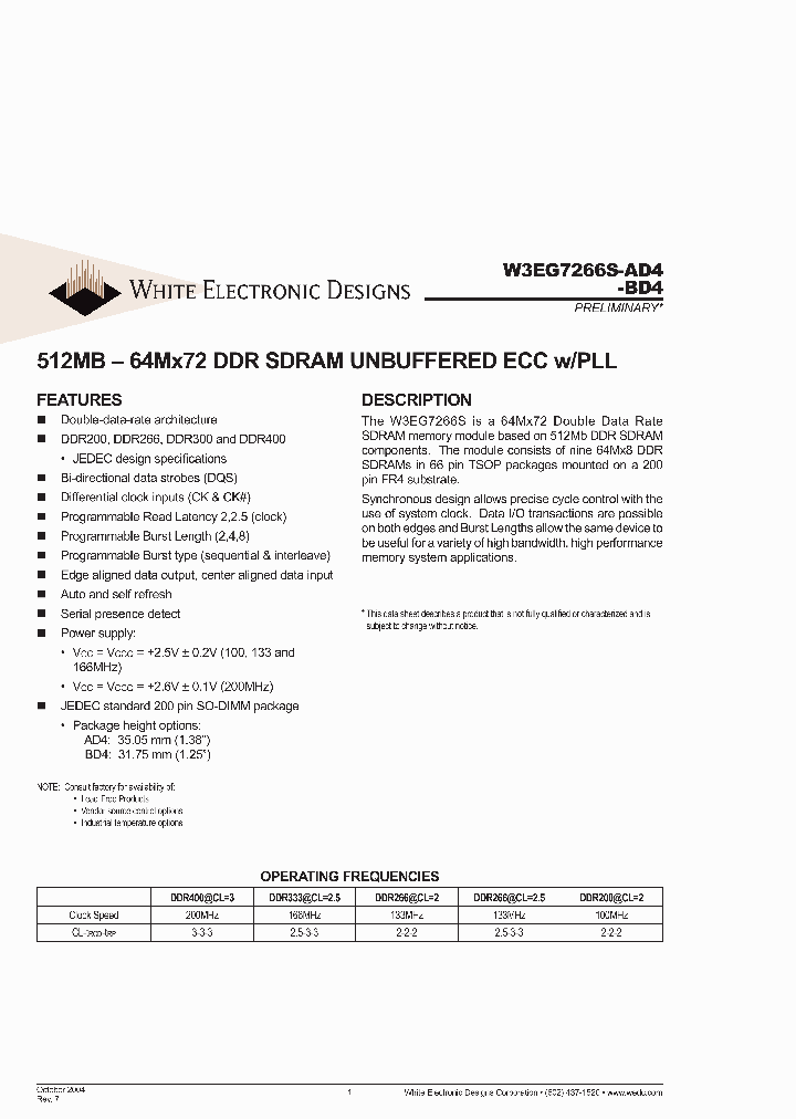 W3EG7266S262BD4_6193018.PDF Datasheet