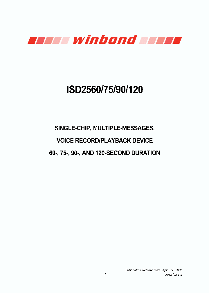 ISD2575SY_6199661.PDF Datasheet