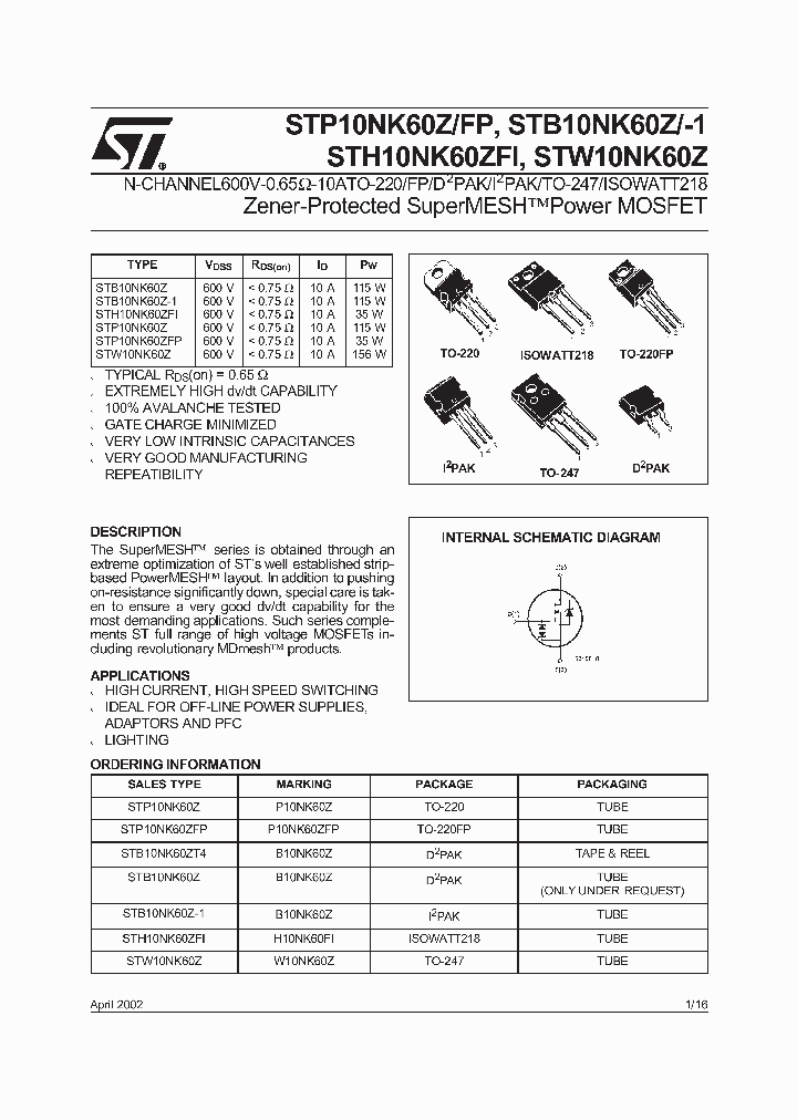 STB10NK60ZT4_6202993.PDF Datasheet