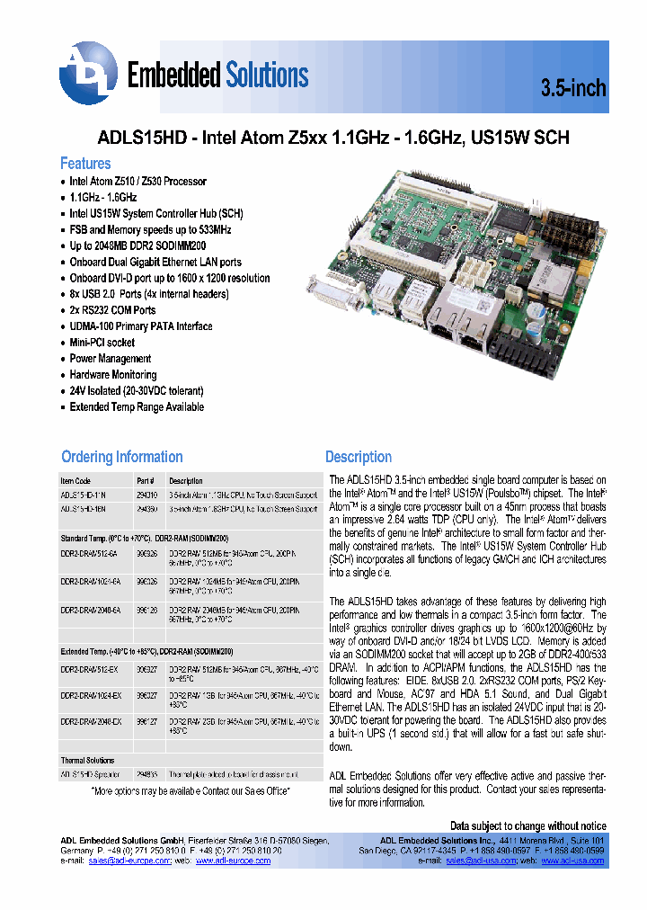 ADLS15HD_6204218.PDF Datasheet