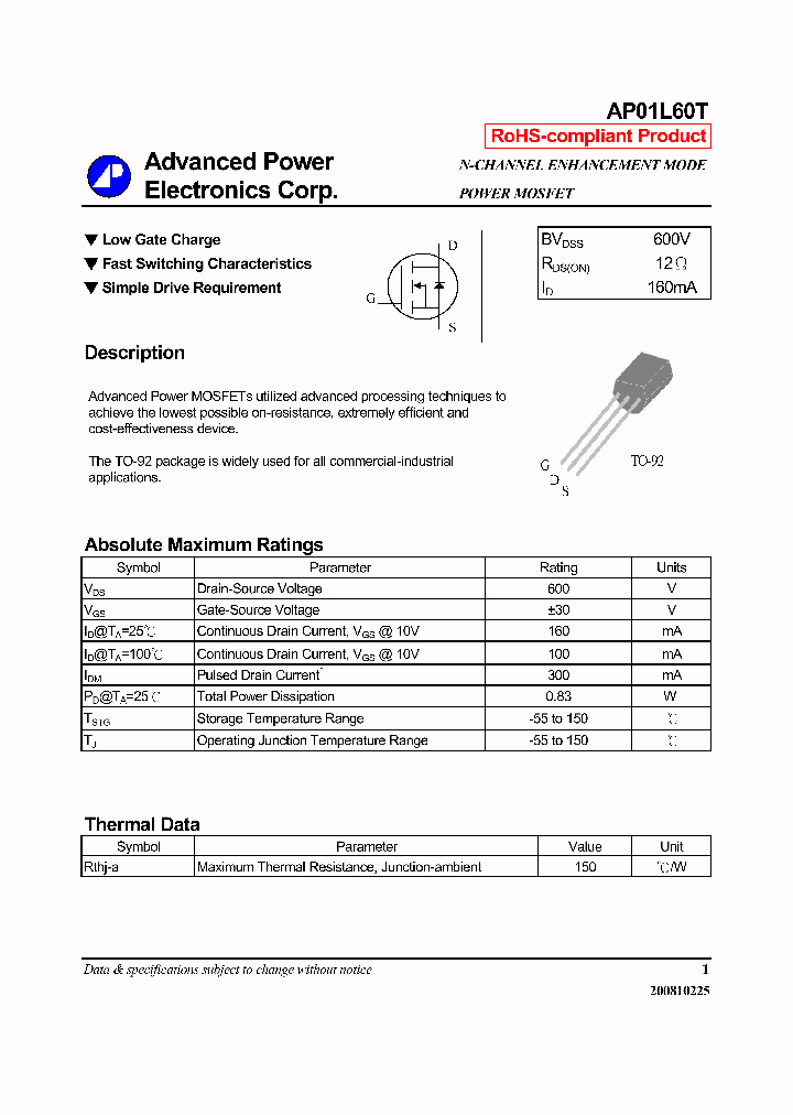AP01L60T_6212936.PDF Datasheet