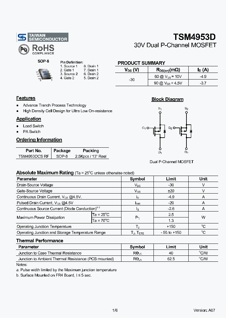 TSM4953DCSRF_6211501.PDF Datasheet