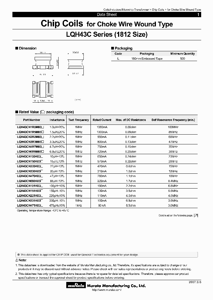 LQH43CN330K03_6222353.PDF Datasheet
