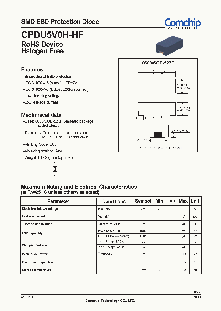 CPDU5V0H-HF_6224532.PDF Datasheet