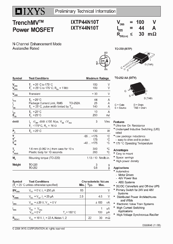 IXTP44N10T_6234473.PDF Datasheet