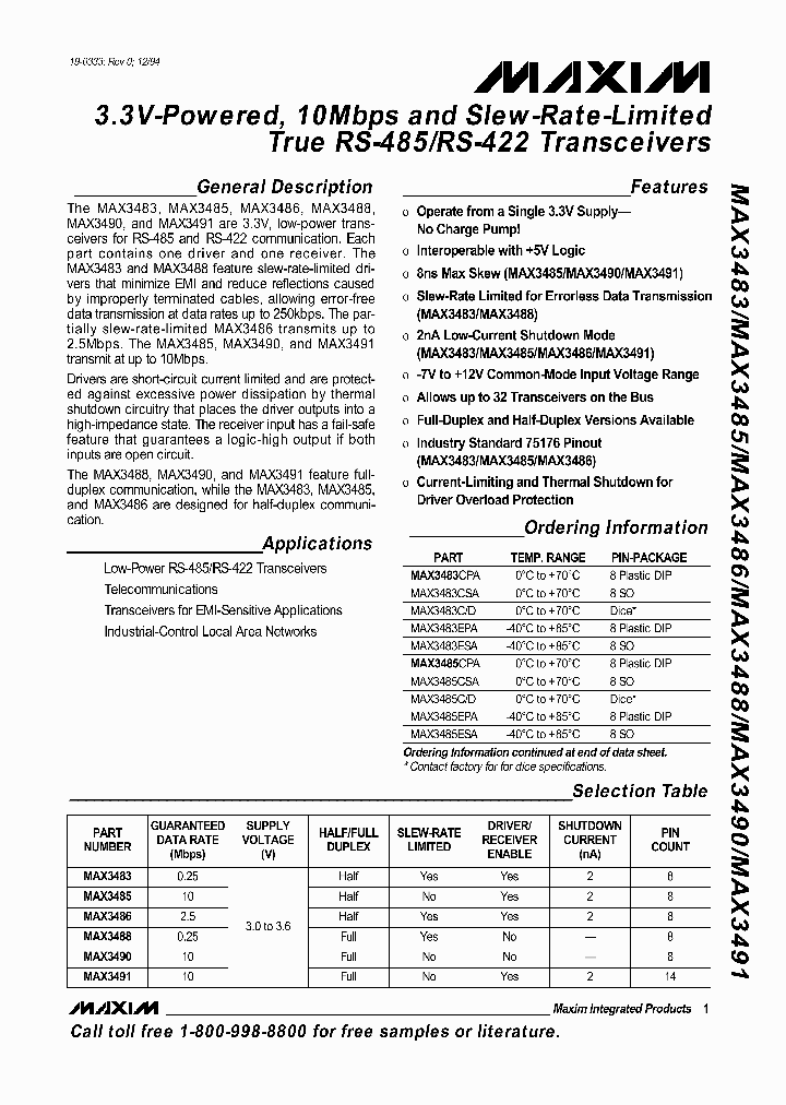 MAX3491_6233952.PDF Datasheet