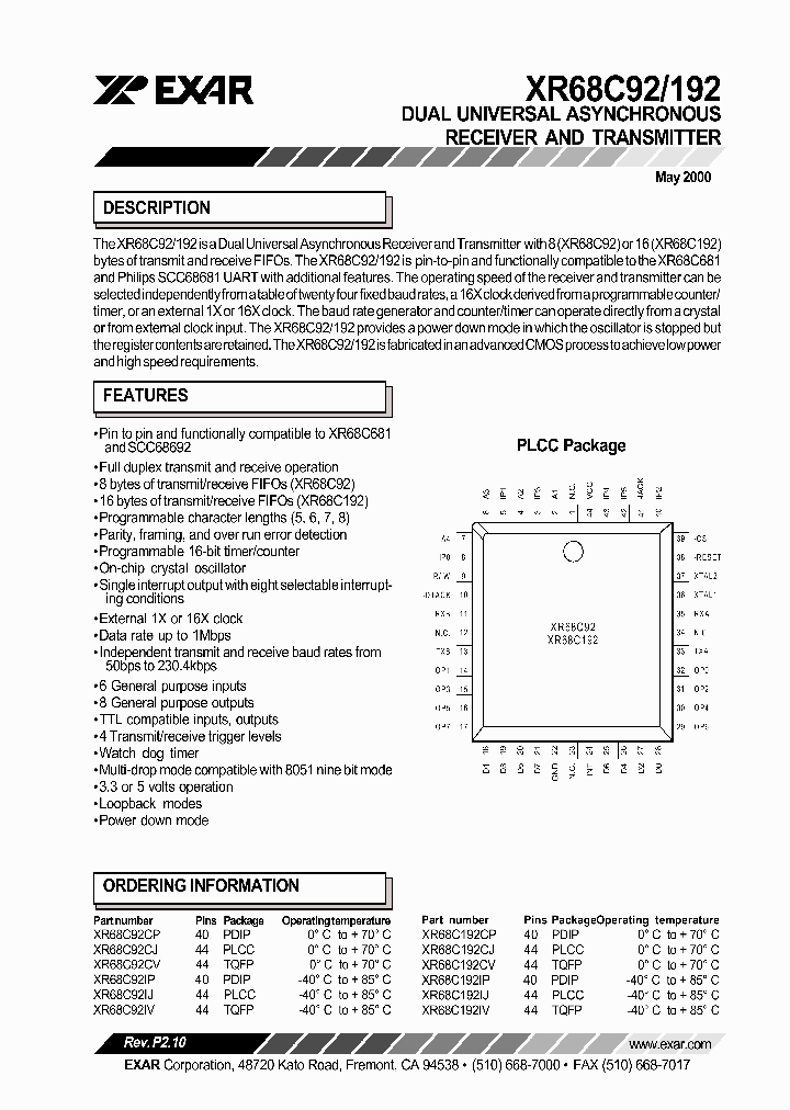 XR68C192IP_6242000.PDF Datasheet