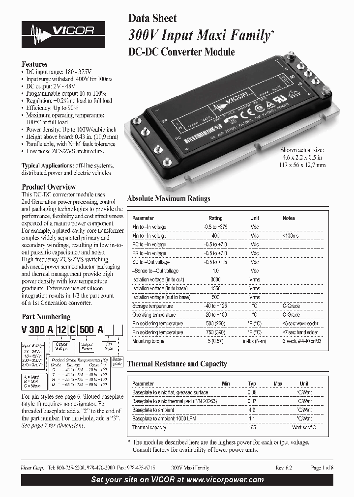 V300A48C500AL2_6248933.PDF Datasheet