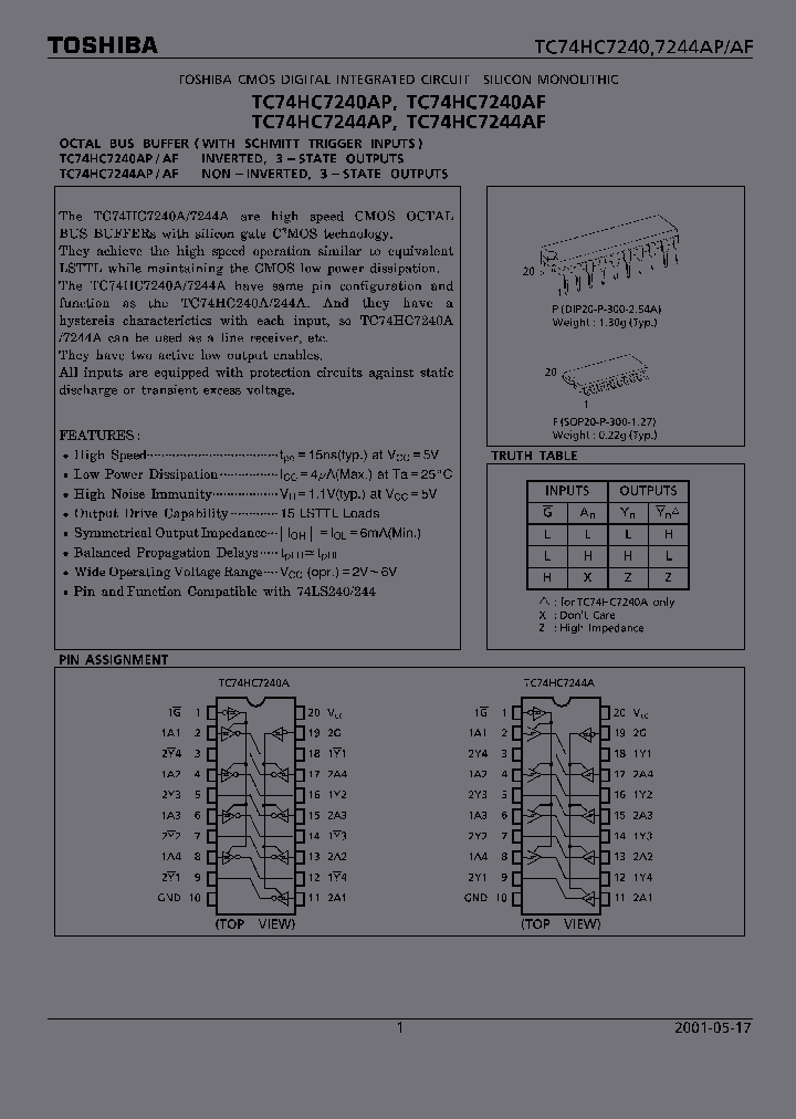 TC74HC7240AF_6254742.PDF Datasheet