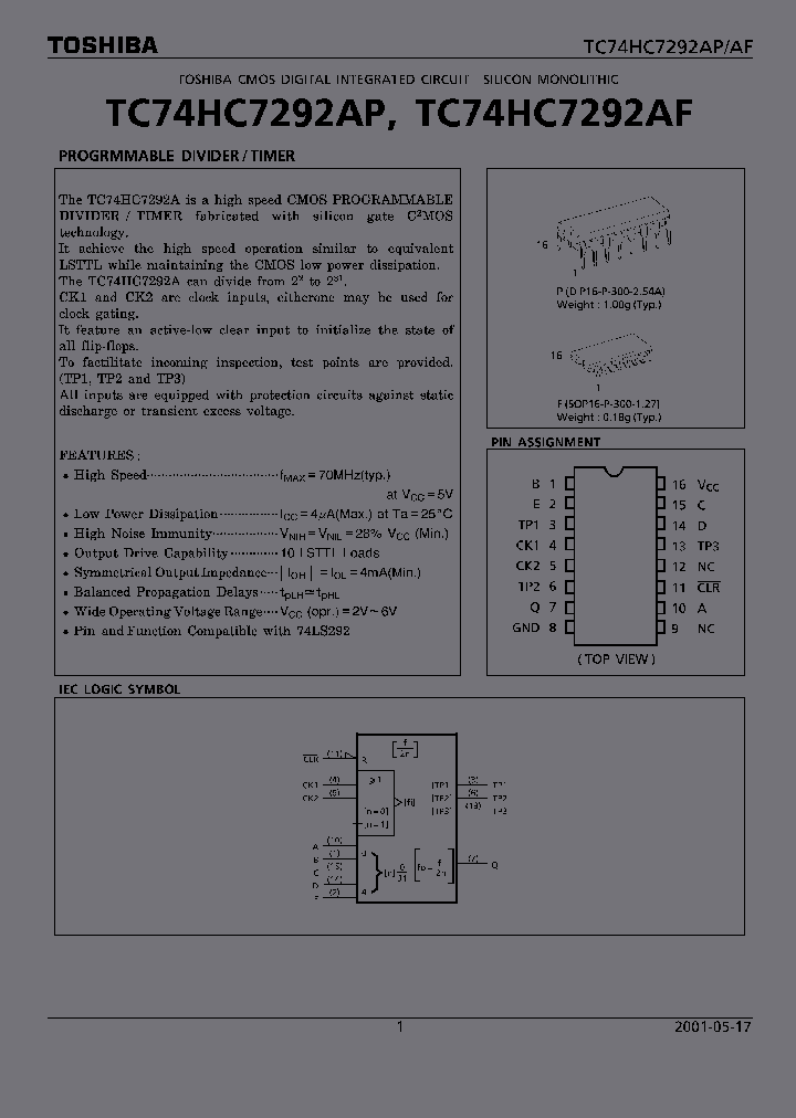 TC74HC7292AF_6254748.PDF Datasheet