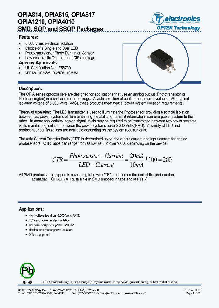 OPIA1210ATRE_6254260.PDF Datasheet
