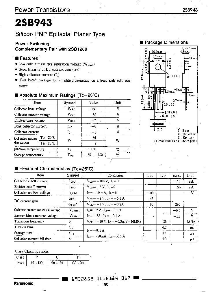 2SB943P_6255474.PDF Datasheet